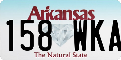 AR license plate 158WKA