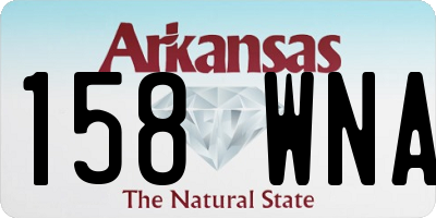 AR license plate 158WNA