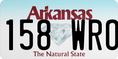AR license plate 158WRO