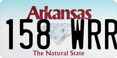 AR license plate 158WRR