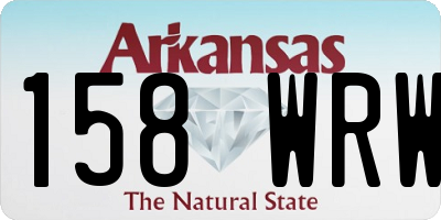 AR license plate 158WRW