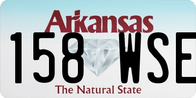 AR license plate 158WSE