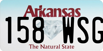 AR license plate 158WSG