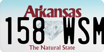 AR license plate 158WSM