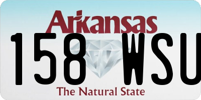 AR license plate 158WSU