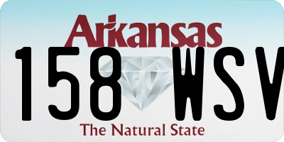 AR license plate 158WSV