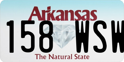 AR license plate 158WSW