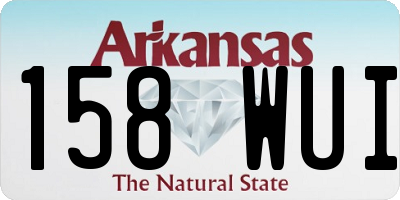 AR license plate 158WUI