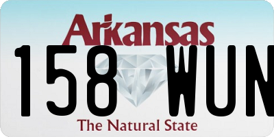 AR license plate 158WUN