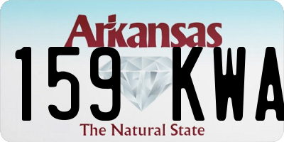 AR license plate 159KWA