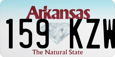 AR license plate 159KZW