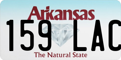 AR license plate 159LAC
