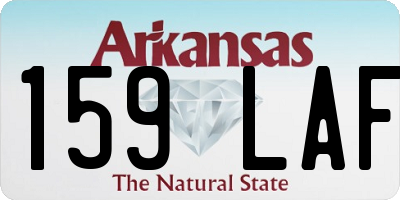 AR license plate 159LAF