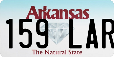 AR license plate 159LAR