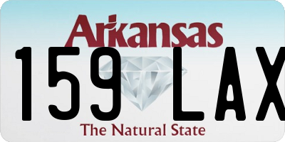 AR license plate 159LAX