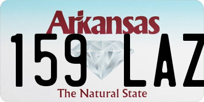 AR license plate 159LAZ