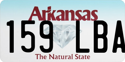 AR license plate 159LBA