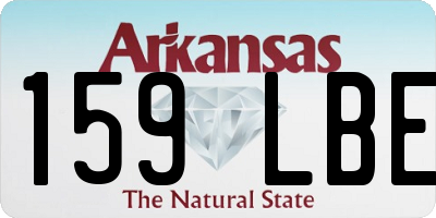 AR license plate 159LBE