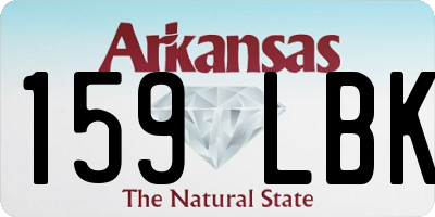 AR license plate 159LBK