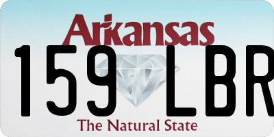 AR license plate 159LBR