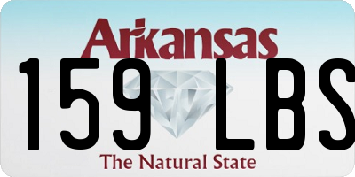 AR license plate 159LBS