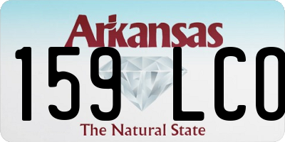 AR license plate 159LCO