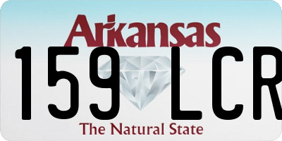 AR license plate 159LCR