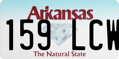 AR license plate 159LCW