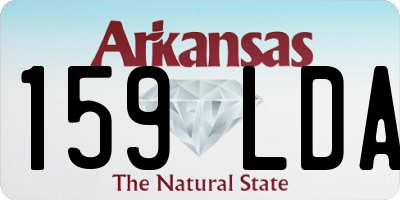 AR license plate 159LDA