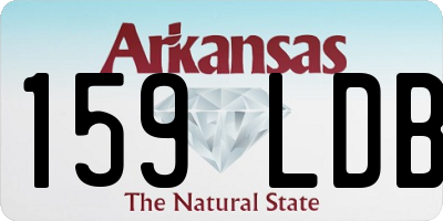 AR license plate 159LDB