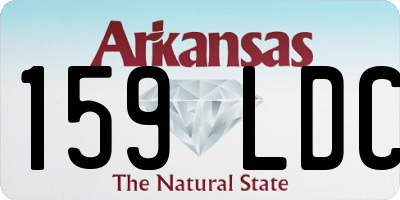 AR license plate 159LDC