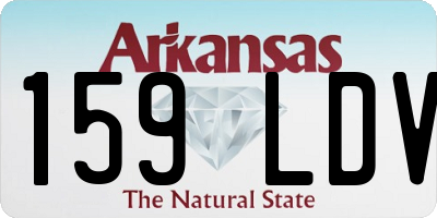 AR license plate 159LDV