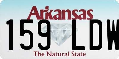 AR license plate 159LDW