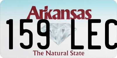 AR license plate 159LEC