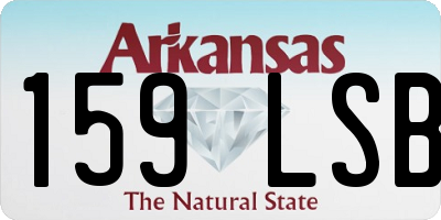 AR license plate 159LSB
