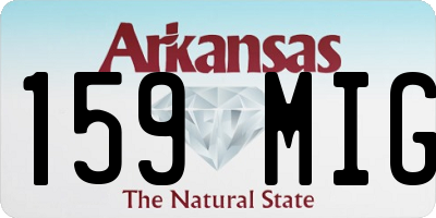 AR license plate 159MIG