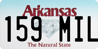 AR license plate 159MIL