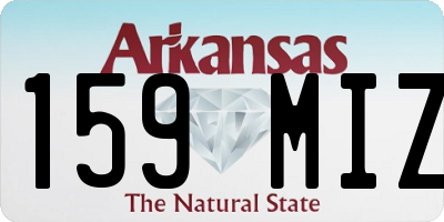 AR license plate 159MIZ