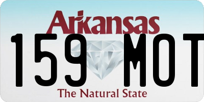 AR license plate 159MOT