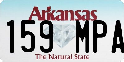 AR license plate 159MPA