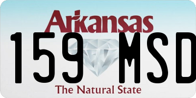 AR license plate 159MSD