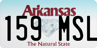 AR license plate 159MSL