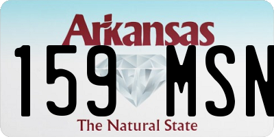 AR license plate 159MSN
