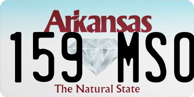 AR license plate 159MSO