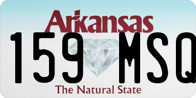 AR license plate 159MSQ