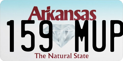 AR license plate 159MUP