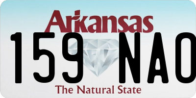 AR license plate 159NAO