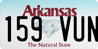 AR license plate 159VUN