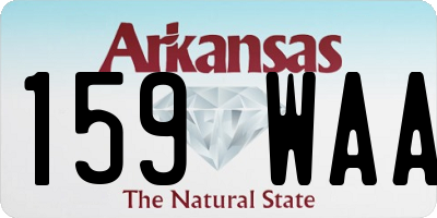 AR license plate 159WAA