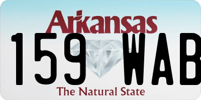 AR license plate 159WAB